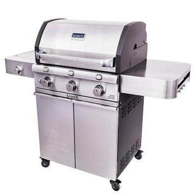 Saber Deluxe 3-Burner Infrared Gas Grill – Stainless Steel Propane BBQ Grill