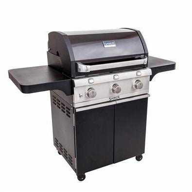 Saber Deluxe 3-Burner Infrared Gas Grill – Black Propane BBQ Grill