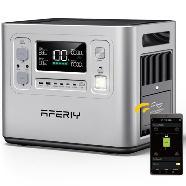 2048Wh 2400W Portable Power Station LiFePO4 – Solar Generator Battery Backup for Home & Camping