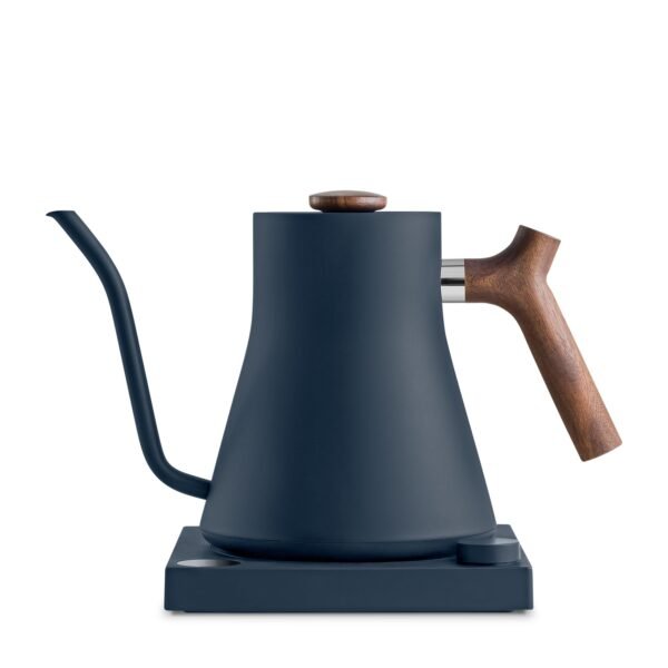 Stagg EKG Electric Gooseneck Kettle Stone Blue with Walnut Handle