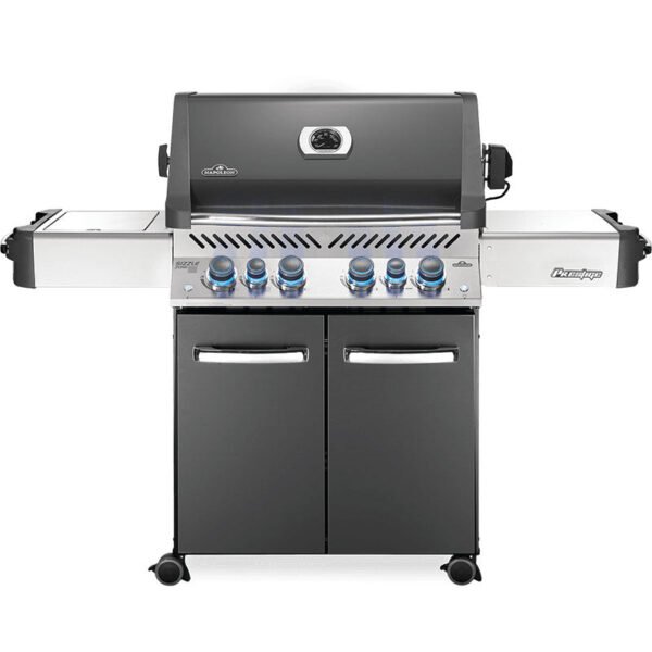 Napoleon Prestige 500 RSIB Propane Gas Grill with Infrared Rear & Side Burners – Grey