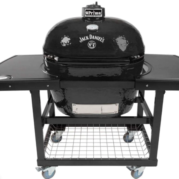Primo Jack Daniel's Edition XL Oval Kamado Grill on Cart – Ceramic Charcoal Grill & Smoker (CXLHJ)