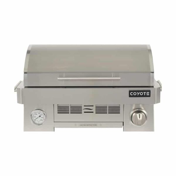 Coyote 25 in Portable Gas Grill – Stainless Steel Tabletop BBQ Grill